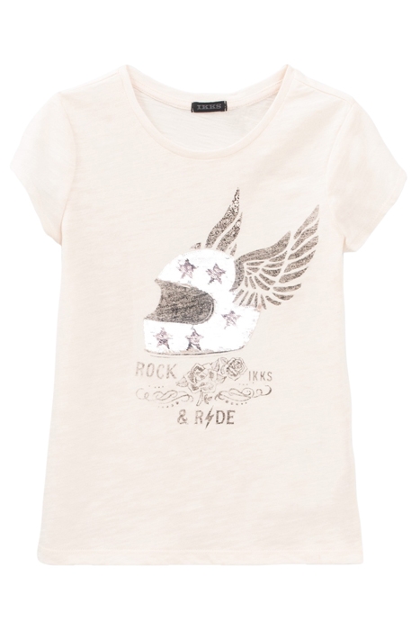 GIRLS’ WHITE REVERSIBLE SEQUIN WINGED HELMET T-SHIRT 3