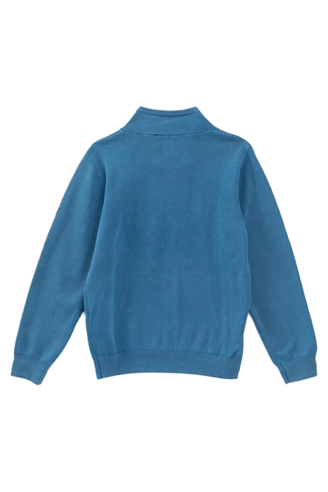 BOYS’ BLEACH BLUE KNIT SWEATER WITH EMBROIDERED FRONT 3