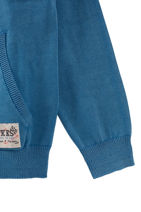 BOYS’ BLEACH BLUE KNIT SWEATER WITH EMBROIDERED FRONT 4