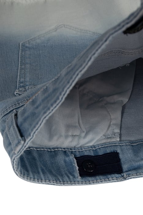 GIRLS’ LACE-EDGED DEEP-DYE LOOK ORGANIC DENIM SHORTS 7