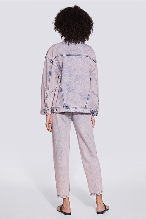 VARENNE DENIM JACKET IN BLUE/PINK 3