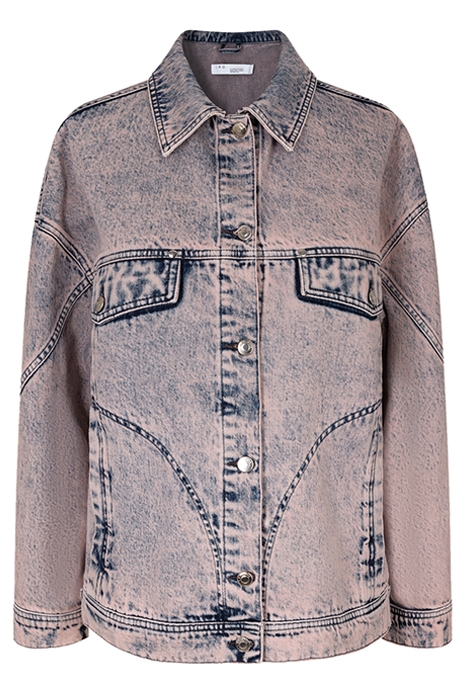 VARENNE DENIM JACKET IN BLUE/PINK 6