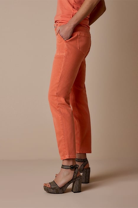 SLIM PANT GRAIN STRETCH TWILL FRESH PAPAYA 3