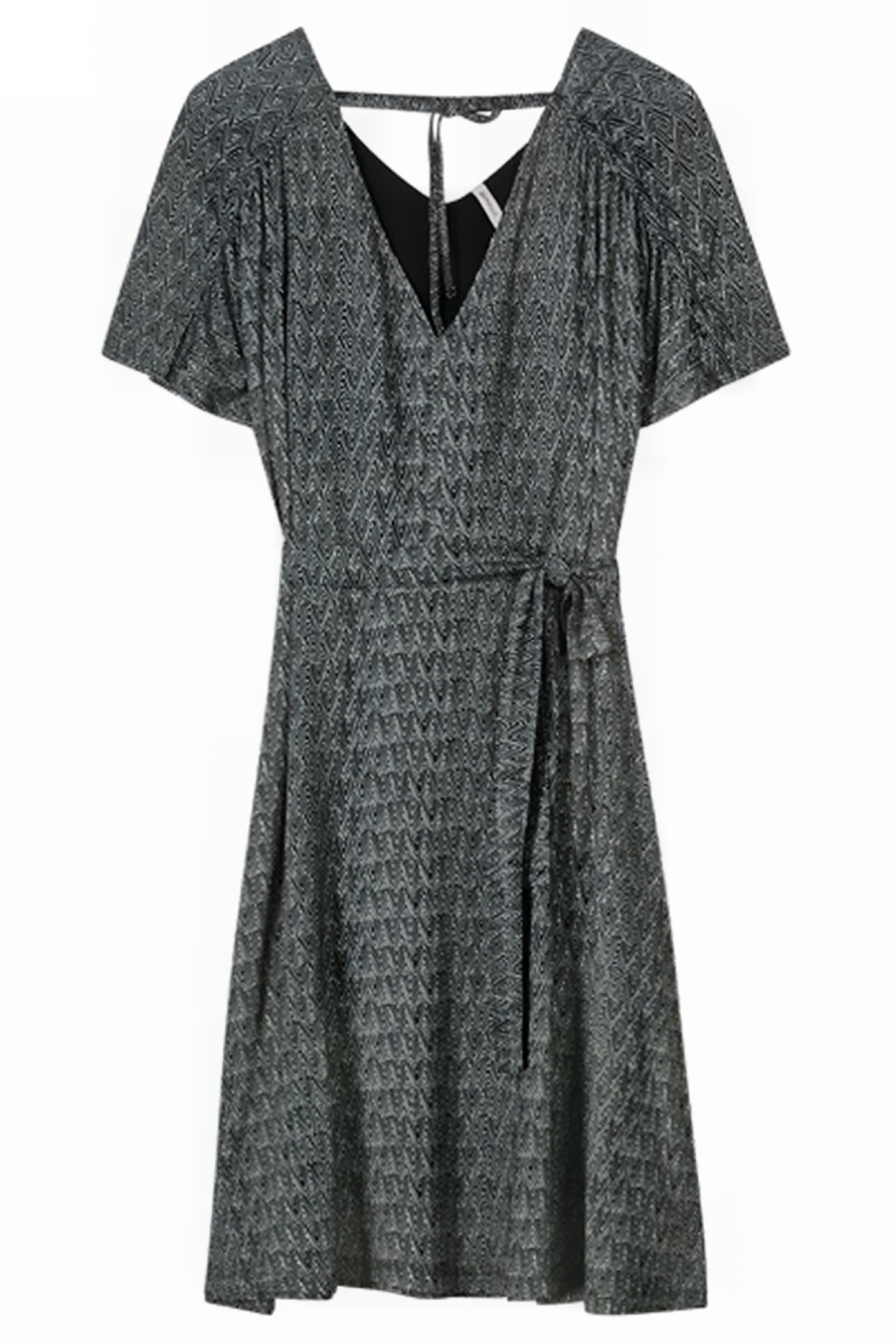 DRESS FINE GRAPHIC PRINT BLACK AND WHITE 1