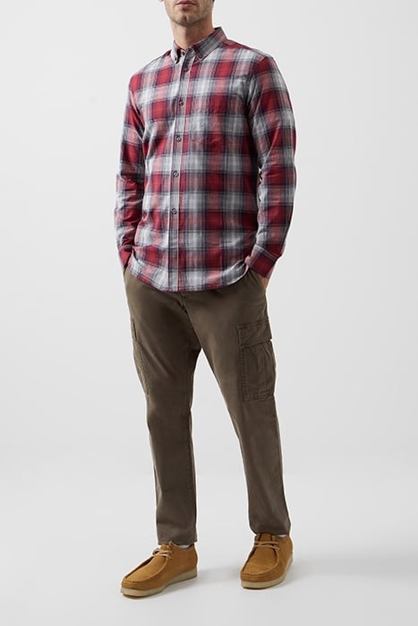 CHECK LONG SLEEVE SHIRT RED MULTI 2