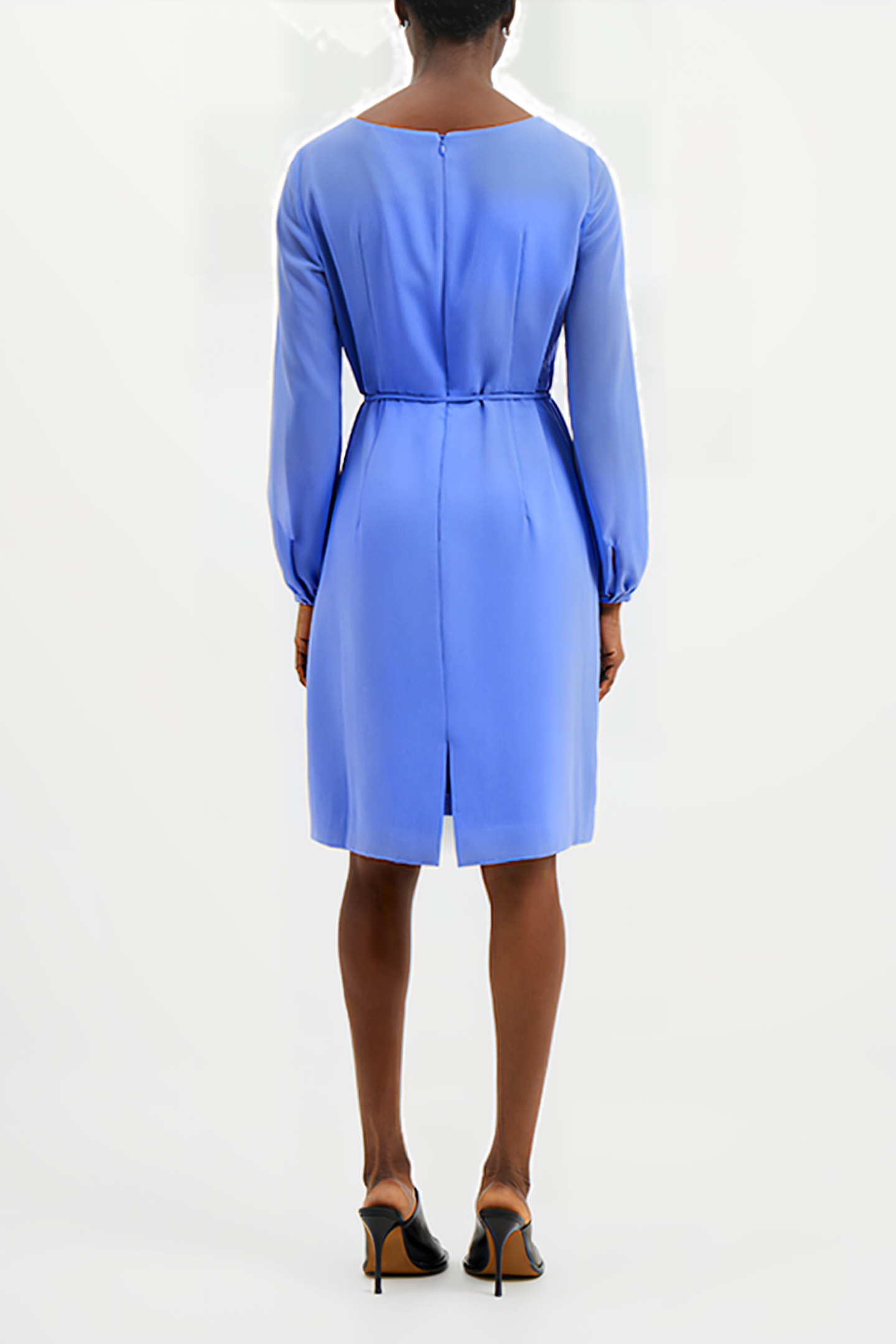 ADDINALLA BALLOON SLEEVE DRESS BAJA BLUE 2