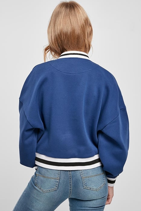 LADIES OVERSIZED COLLEGE SWEAT JACKET SPACEBLUE 2