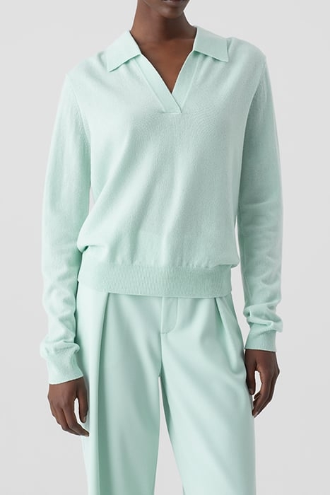 WOMEN POLO LONGSLEEVE FRESH MINT 1