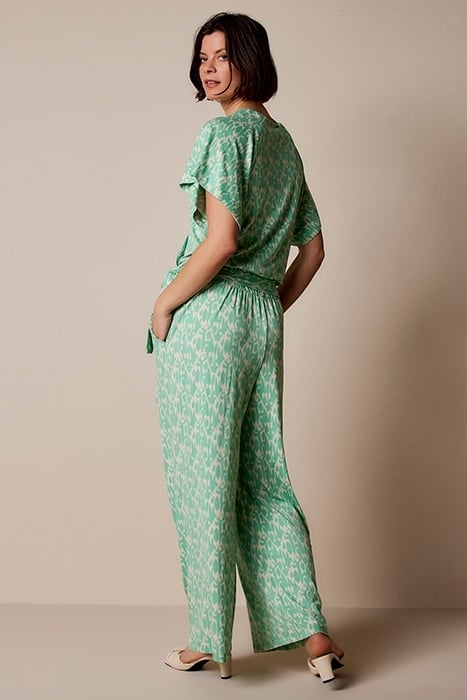 JUMPSUIT TWO TONE PRINT ON VISCOSE EA SOFT EMERALD 2