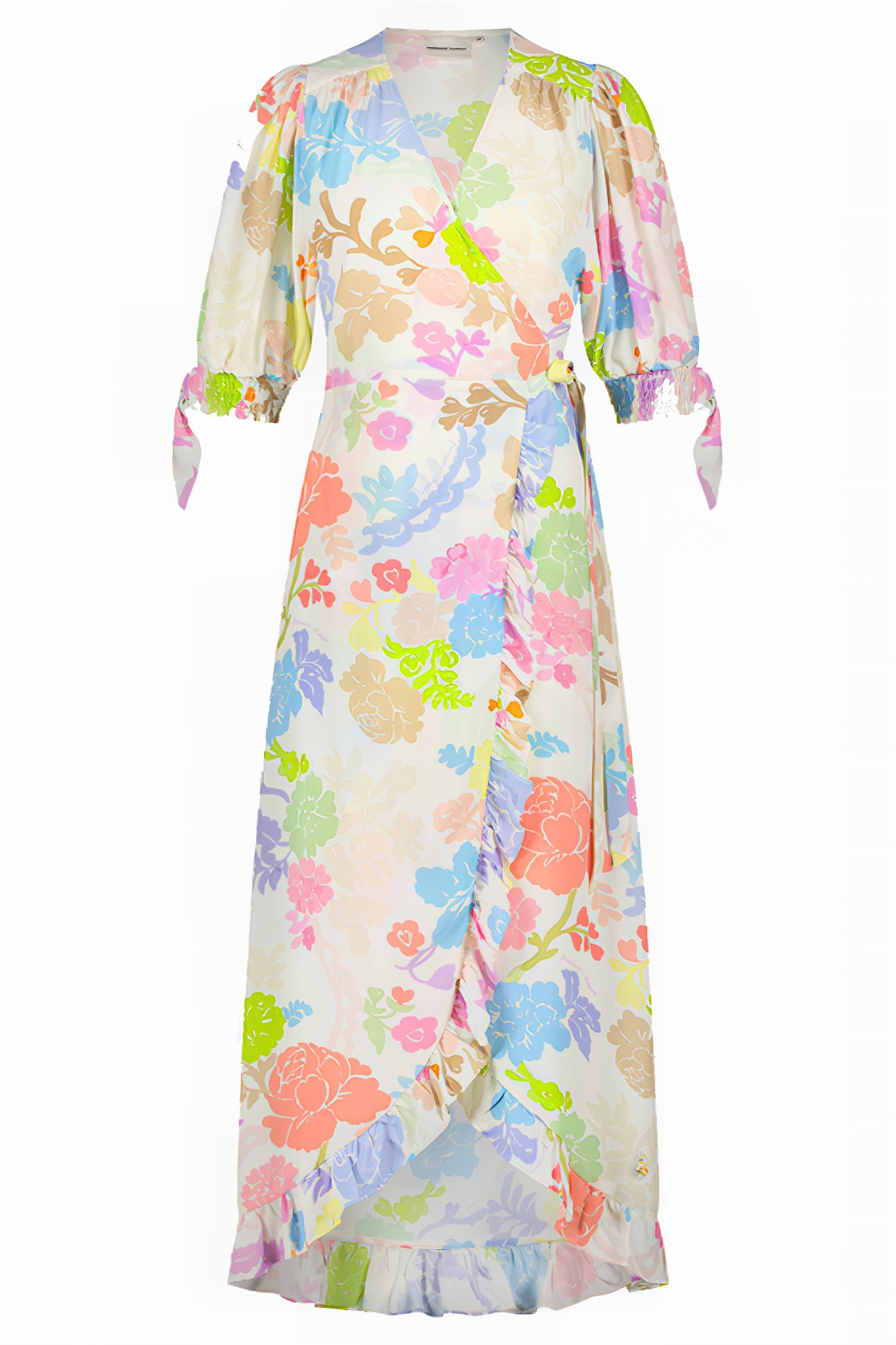 CHANNA DRESS CREAM WHITE /PINK PA 3