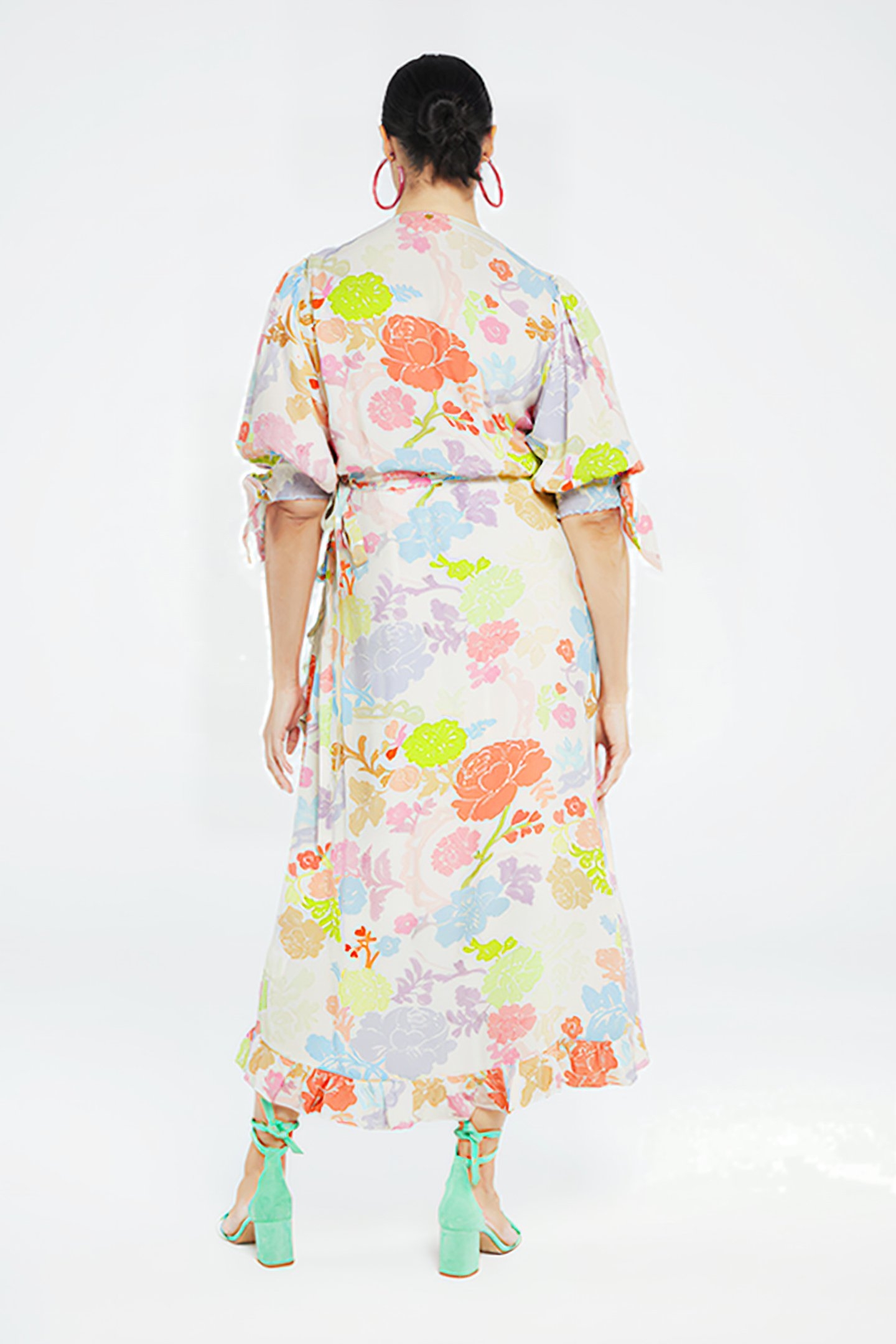 CHANNA DRESS CREAM WHITE /PINK PA 2