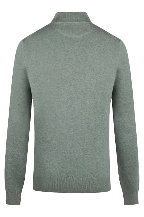 ZIP MOCK SWEATER SAGE 2