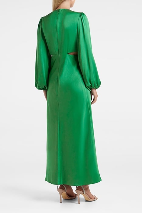 GISELLE CUT OUT SATIN DRESS ENERGETIC JADE 2