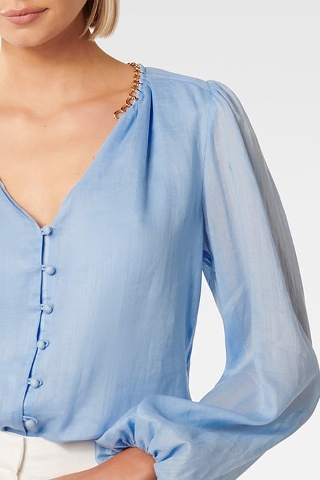 BLAIR CHAIN DETAIL BLOUSE FORGET ME NOT 6