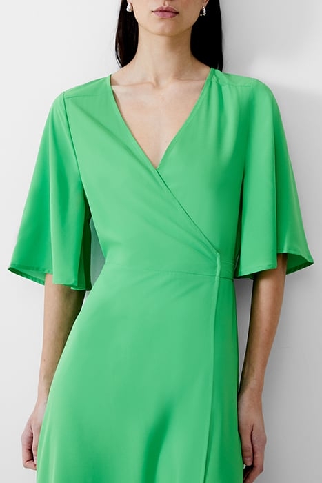 WRAP ANGEL SLV DRESS LONG POISE GREEN 4