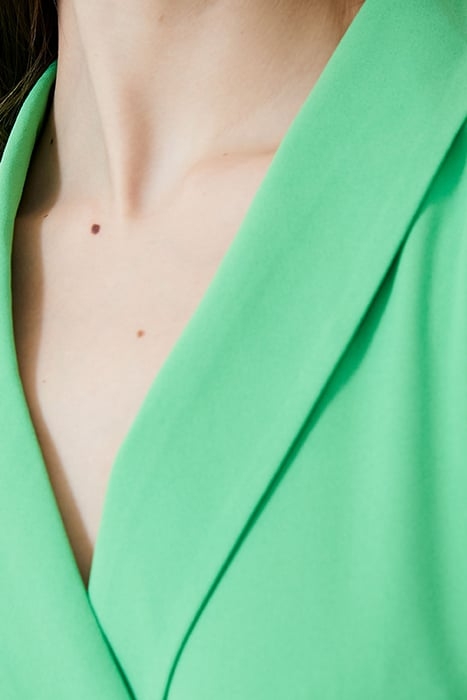 SLEEVELESS SHAWL DRESS MIDI POISE GREEN 4