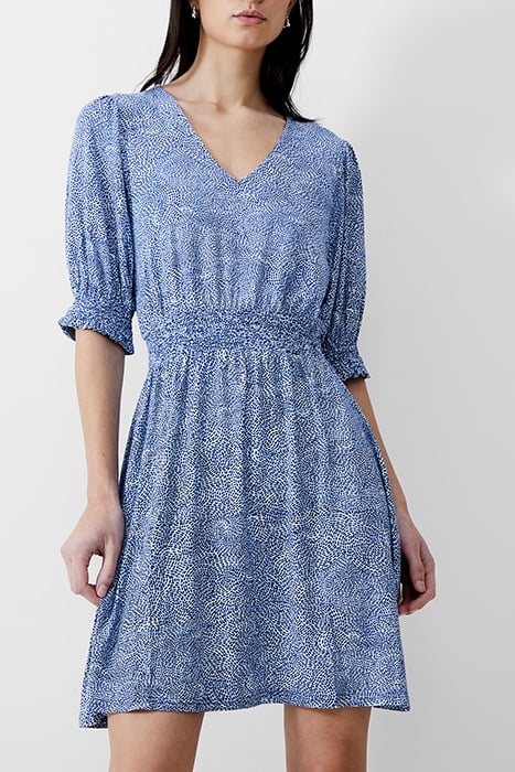 BERNICE SHIRRED DRESS SHORT PLACIDBLUE/DKNVY/WHT 1