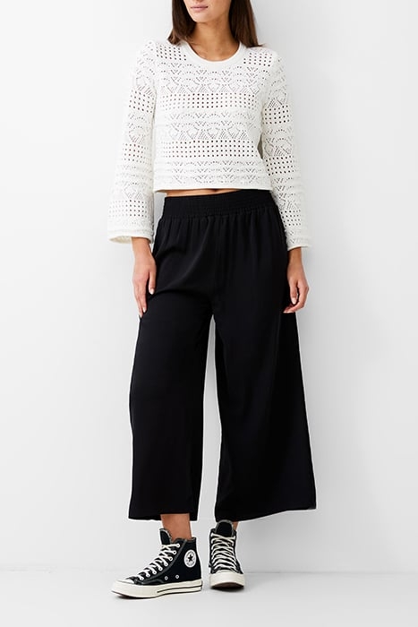 L/S CROCHET BOBBLE KNIT IVORY 2