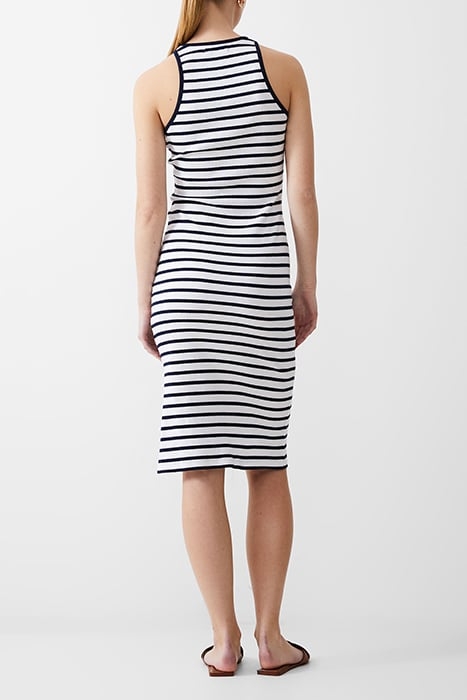 RIB RACER DRESS MIDI DK NAVY/WHITE 2