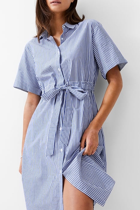STRIPE POPLIN SHIRT DRESS BLUE/WHITE 3