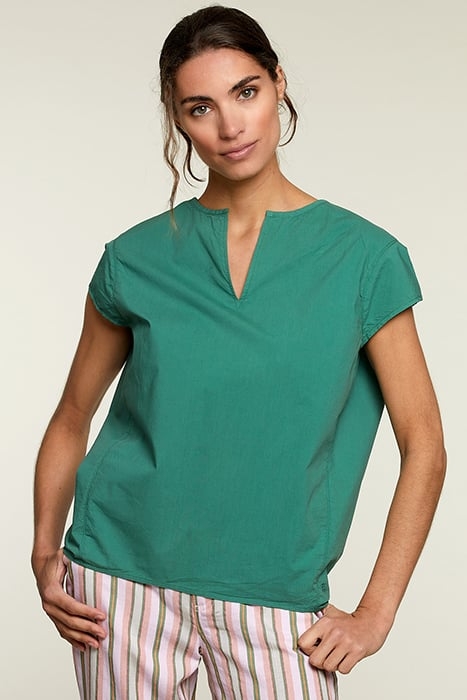 GREEN CAP SLEEVES SHIRT 1