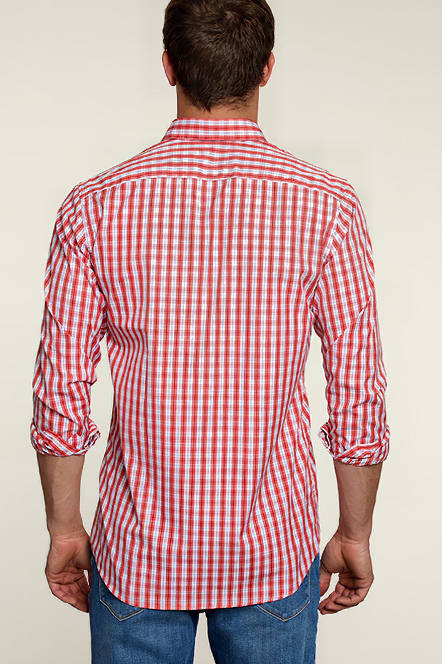 CUSTOM FIT CHECKED SHIRT MULTI 2