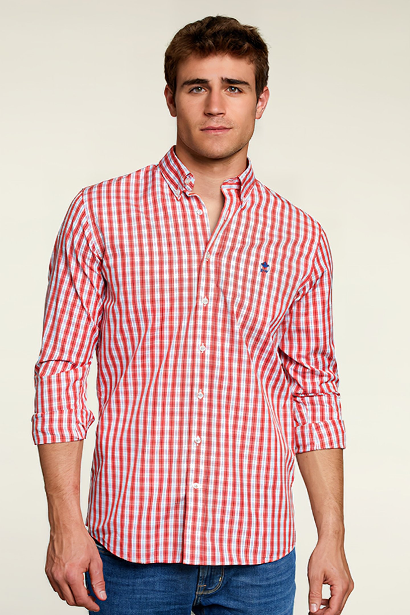 CUSTOM FIT CHECKED SHIRT MULTI 1