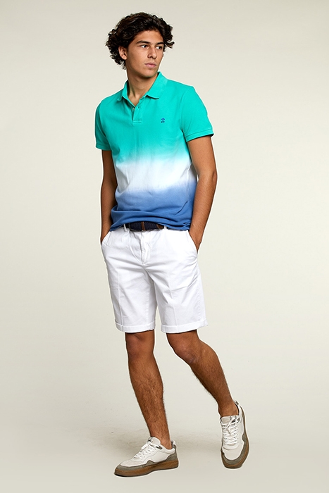 CUSTOM FIT TIE & DYE POLO IN KIWI 3