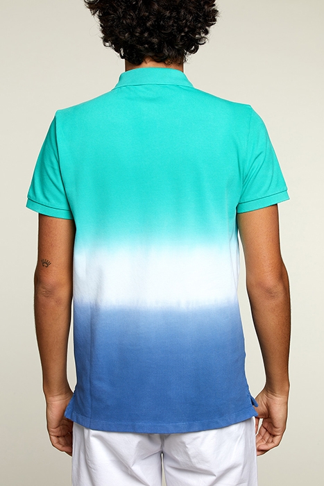 CUSTOM FIT TIE & DYE POLO IN KIWI 2