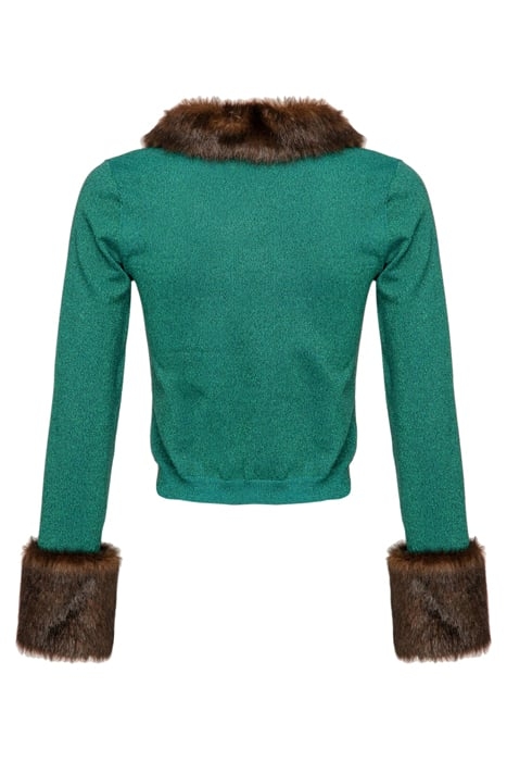 BLUE LAGOON CARDIGAN LUREX VAN GREEN/GREEN 5