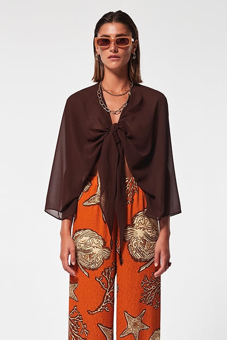 CHIFFON EIROL JACKET BROWN 1