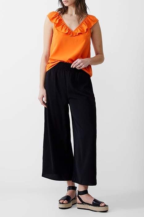 FRILL S/LESS CREPE LIGHT TOP MANDARIN 3