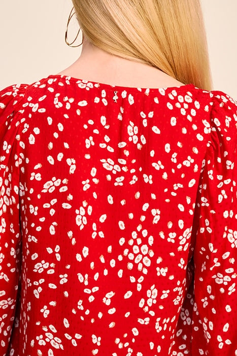 CHAPMAN - CHERRY BLOUSE WITH ABSTRACT FLORAL PRINT 5