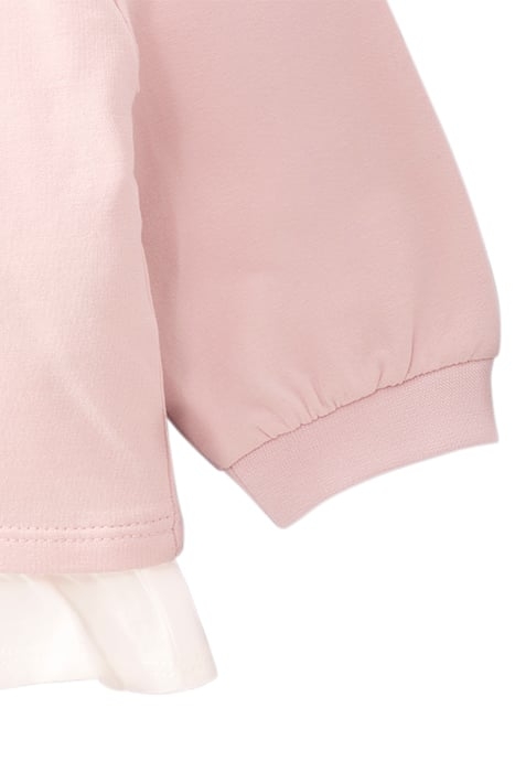 BABY GIRLS’ 2-IN-1 PALE PINK SWEATSHIRT WITH T-SHIRT 6