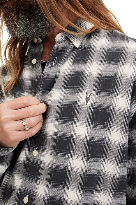 MALPASO LS SHIRT OATMEAL WT/WSHD BL 6