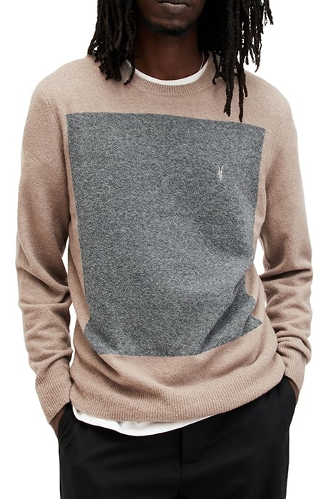 LOBKE KNIT CREW CHESTNUT TAUPE 1