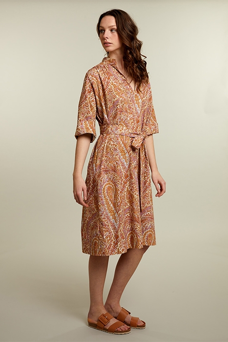 FANTASY BELTED COTTON DRESS 3