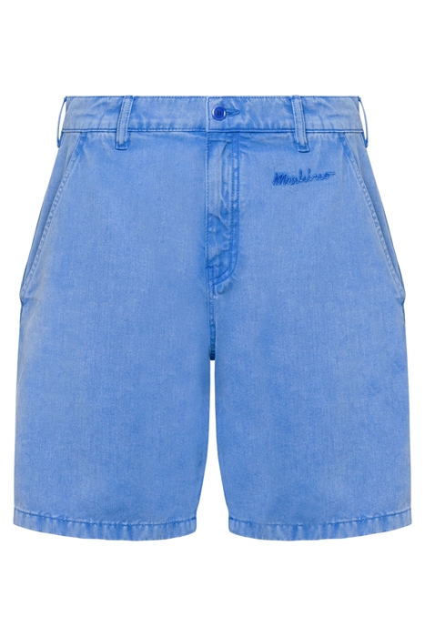 SIGNATURE LOGO GABARDINE BERMUDA SHORTS BLUE 3