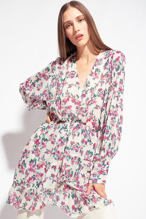 ALMA DRESS WHITE/PINK MULTI-COLOUR 4