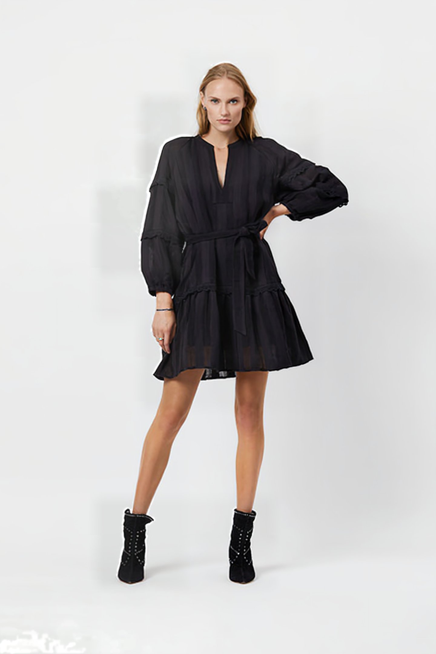 D6NOVA SCULPED LACE DRESS RAVEN 1