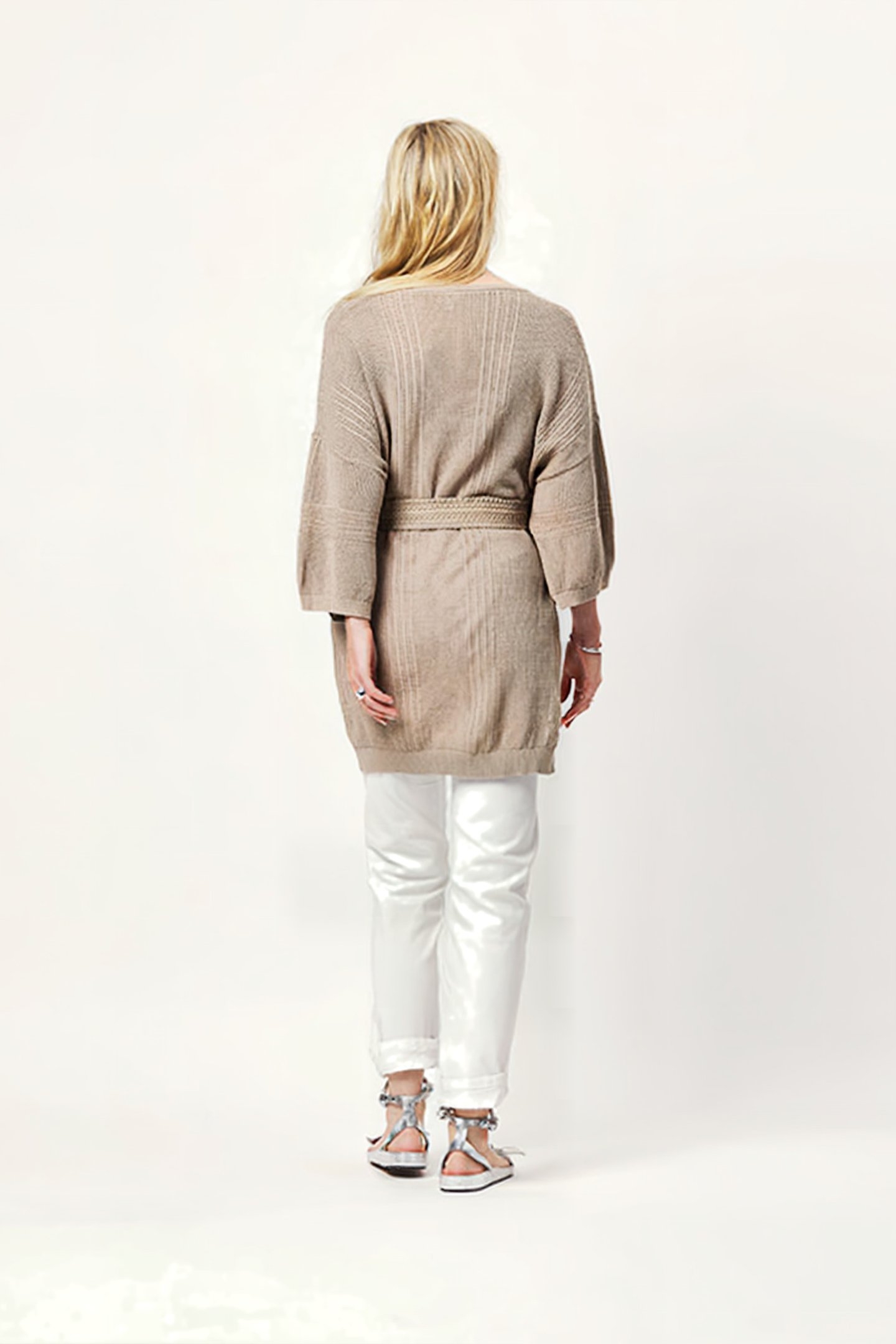 D6NILIANE AJOUR KNIT TUNIC COBBLESTONE 3