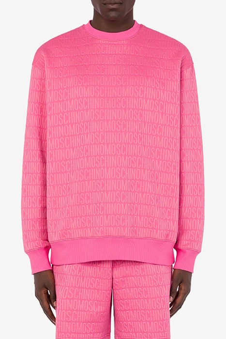 ALLOVER LOGO JACQUARD SWEATSHIRT FUCHSIA 1