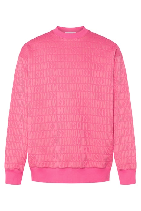 ALLOVER LOGO JACQUARD SWEATSHIRT FUCHSIA 3