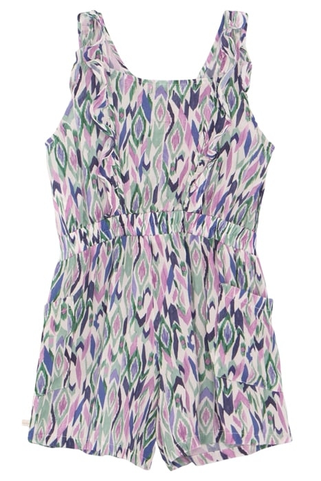 GIRLS’ OFF-WHITE IKAT DIAMOND PRINT PLAYSUIT 2