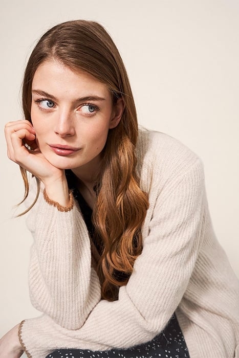 ERICA LONGLINE CARDI DARK NATURAL 4