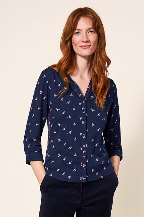 ANNIE JERSEY SHIRT NAVY PRINTED 1
