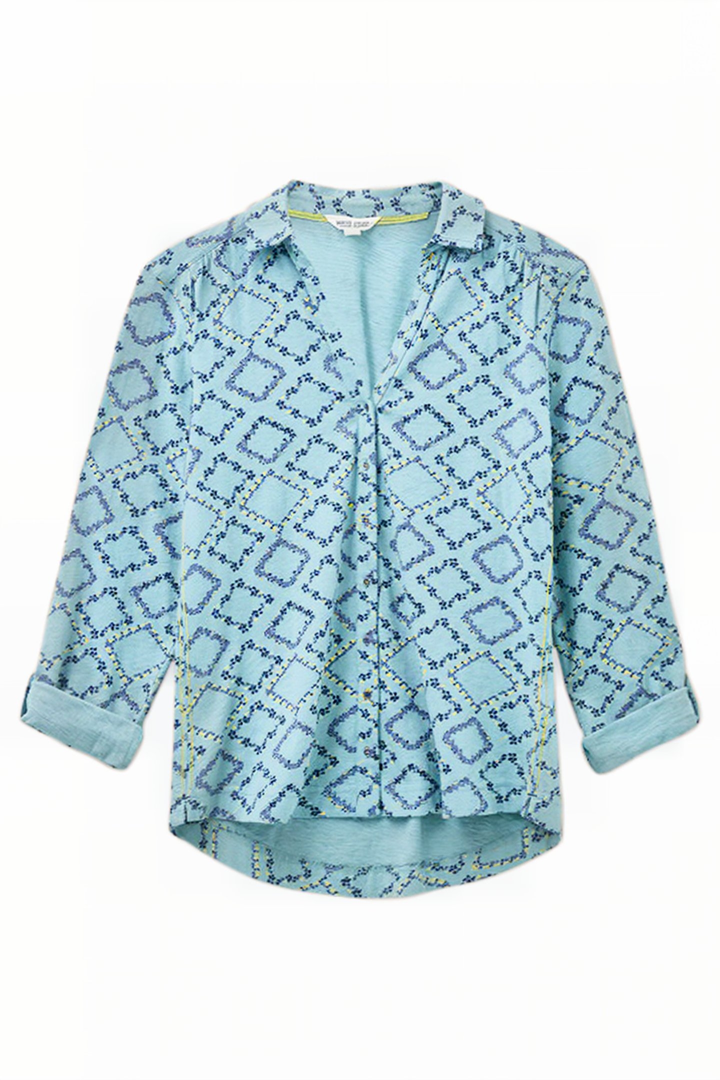ANNIE JERSEY SHIRT TEAL PRINTED 3