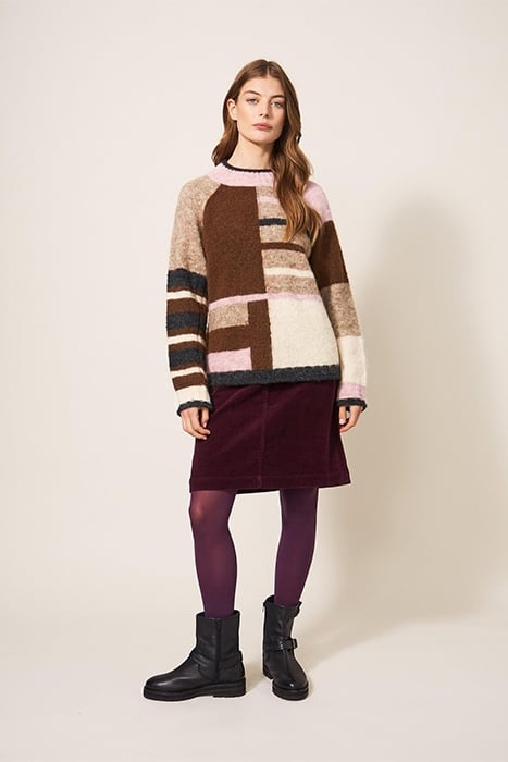 MEDWAY COLOURBLOCK JUMPER NATURAL 3