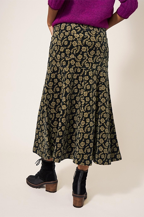 QUINN  CORD SKIRT GREEN 2