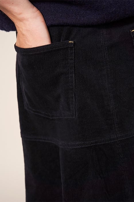 QUINN  CORD SKIRT PURE BLACK 5